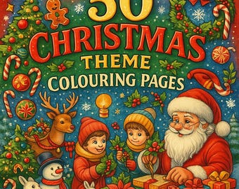 Colouring Books For Kids & Adults: 50 Stress-Relieving And Relaxing Patterns—Christmas Theme