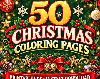 Christmas Coloring Pages PDF - 50 Detailed Festive Pages