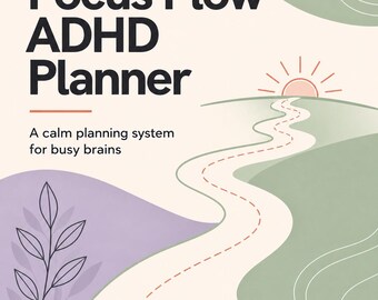 Agenda stampabile per ADHD / PDF senza data sulla produttività per neurodivergenti / Agenda giornaliera, spazio per sfogarsi e ricominciare la settimana