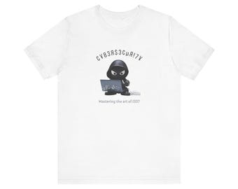 Cybersecurity Ninja T-Shirt | Leet Speak Tee | Mastering the Art of 1337 | Cyber Security Shirt | Geek Fashion | Quality Cotton Shirt