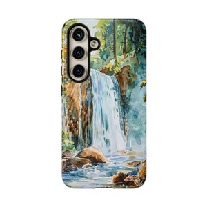 Forest Falls Watercolor Elegance Phone Case | Compatible with iPhone (13, 14, 15) | Google Pixel (6, 6 Pro, 7) | Samsung Galaxy (S22 & S23)