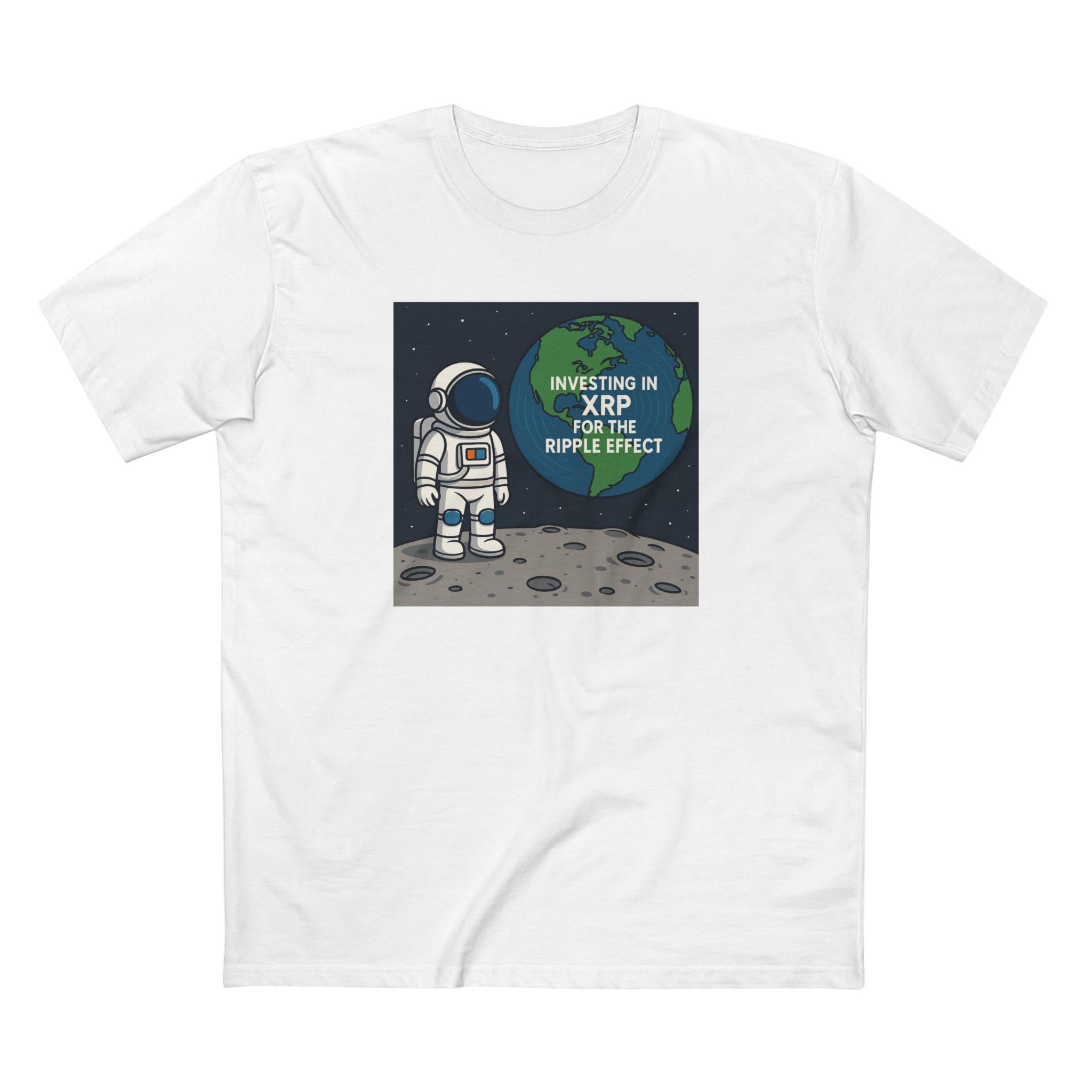 リップル効果のためのXRP投資Tシャツ | 暗号宇宙飛行士Tシャツ | XRP投資家シャツ | HODLムーンミッションギフト
