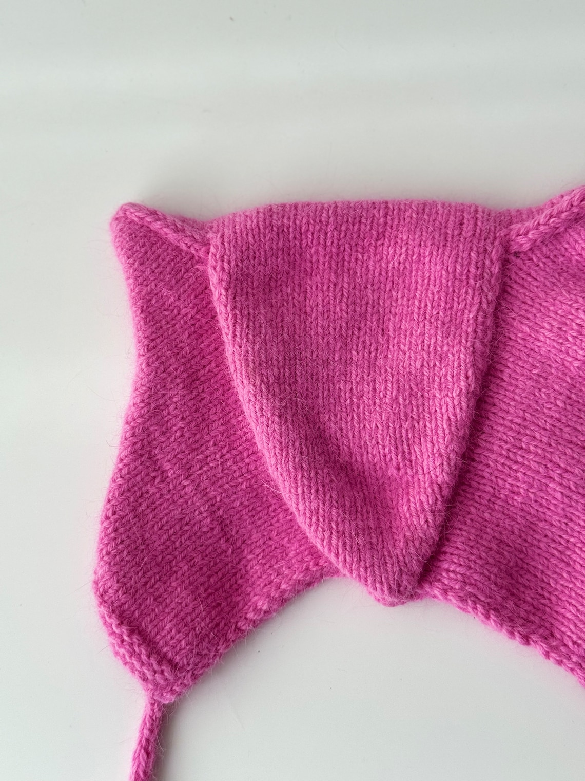 Baby Knitted Cap With Antlers- Pink