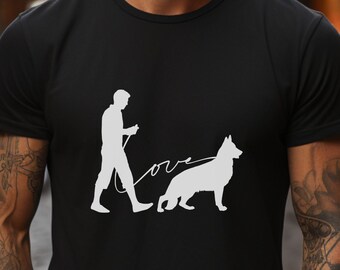 Camicia unisex Amo il mio pastore tedesco, regalo per papà pastore tedesco, maglietta per mamma cane regalo proprietario pastore tedesco, maglietta per cane carino.