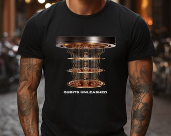 Unisex Quantum Computing Enthusiast Tee - Futuristic Qubits T-Shirt - Unique Gift for Tech Geeks - Science Apparel - Quantum Leap Shirt