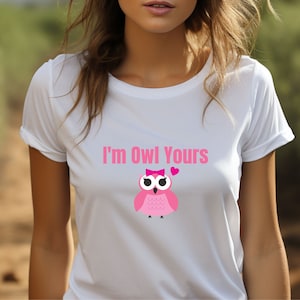 Owl Love - Playful Owl Lover's Shirt, Cute Owl Design - Perfect Gift for owl Enthusiasts - valentines day tshirt, love shirt, gift for her