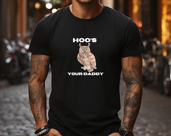 Camicia unisex divertente con gufo - regalo esilarante per gli amanti degli uccelli, t-shirt comica con gufo, maglietta per appassionati di gufi, camicia di compleanno, adorabile illustrazione di gufo