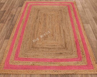 Hand Braided Jute Rug, Handmade Jute Rug For Living Room, Hallway Runner Rug, Jute Area Rug, Kitchen Area Rug, Vintage Style Custom Size Rug