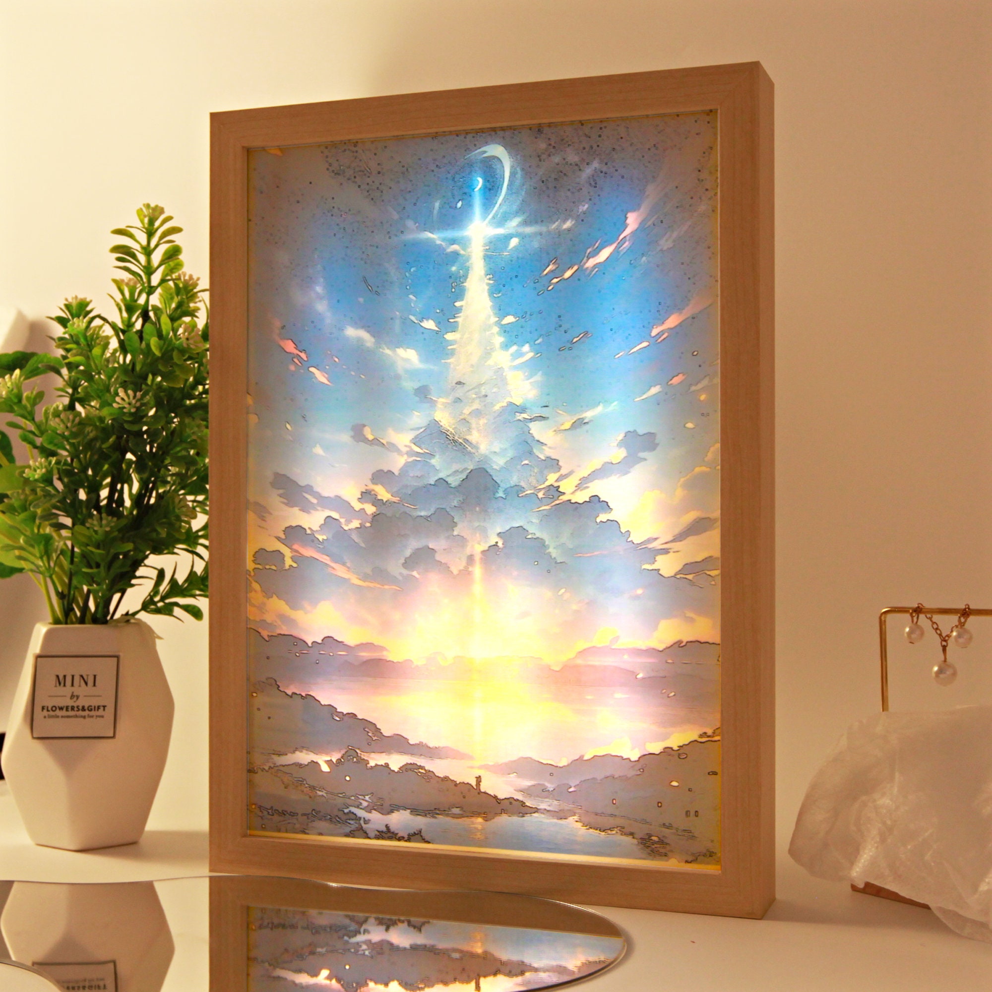 Lightup LED Painting Wall Art Frame Light the Collision of Etsy