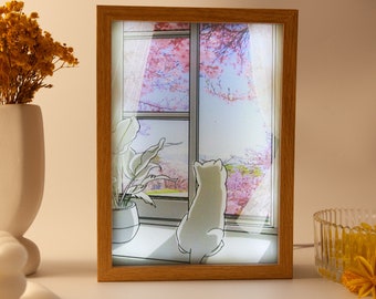 Wall Art Frame Light, The Collision of Light and Art, Light Box, LED Light, Shadow Painting Frame, Light-Up LED Painting, 3 Colors Light