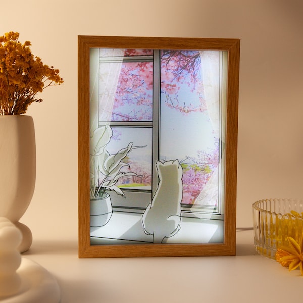 Wall Art Frame Light, The Collision of Light and Art, Light Box, LED Light, Shadow Painting Frame, Light-Up LED Painting, 3 Colors Light Wall Art Frame Light, The Collision of Light and Art, Light Box, LED Light, Shadow Painting Frame, Light-Up LED Painting, 3 Colors Light