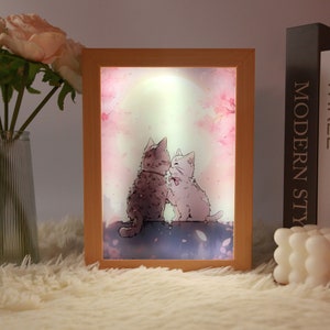 Wall Art Frame Light, The Collision of Light and Art, Light Box, LED Light, Shadow Painting Frame, Best Gift, 3 Colors Light, LED Painting