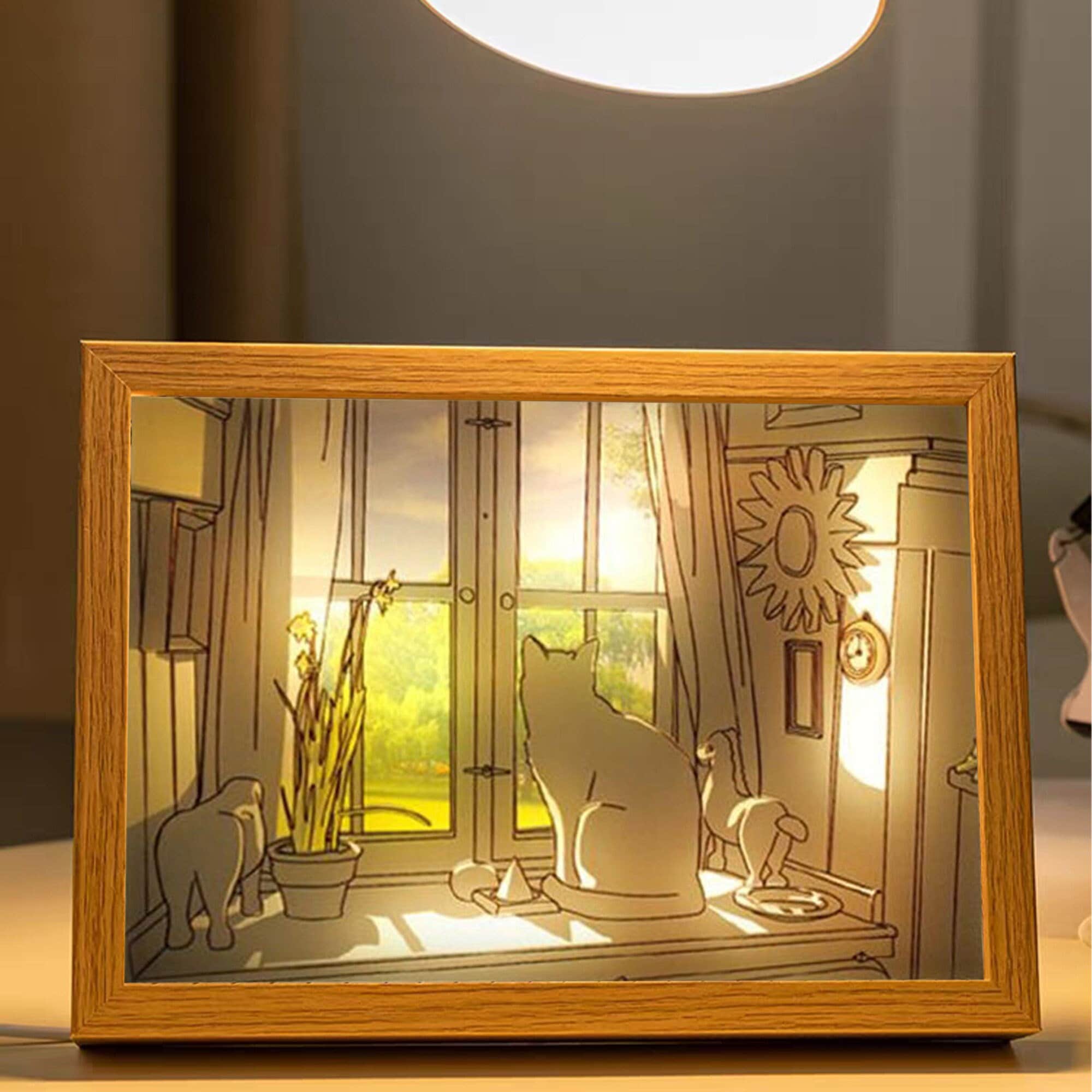 Window Luv Bright Art Light Box - Light Up Art Painting - Shadow Art Light  Box - Sunlight Shadow Art - Art Decor Lamp