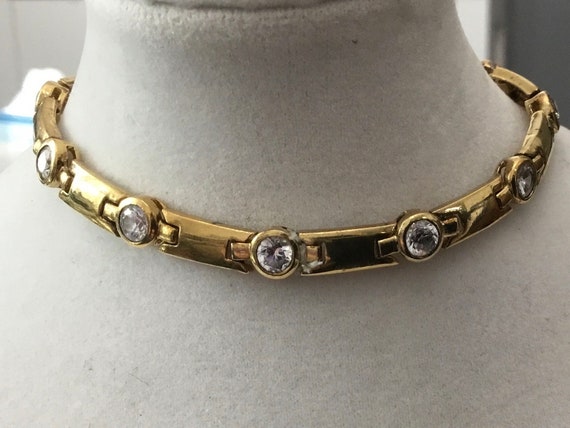Gold over Sterling Tennis Bracelet