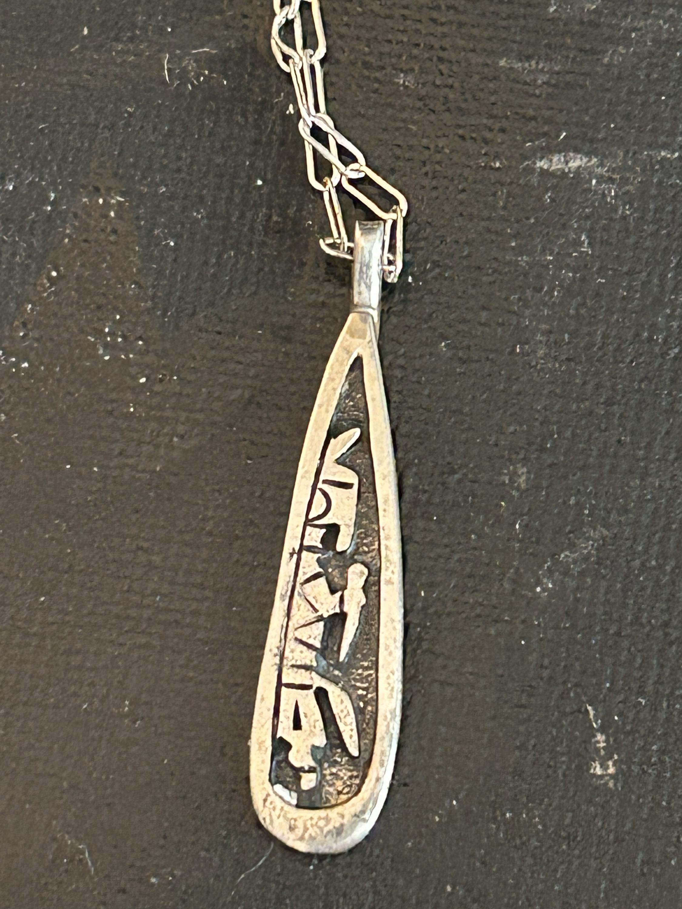 Vintage Native American Hopi Sterling Silver Pendant and Sterling