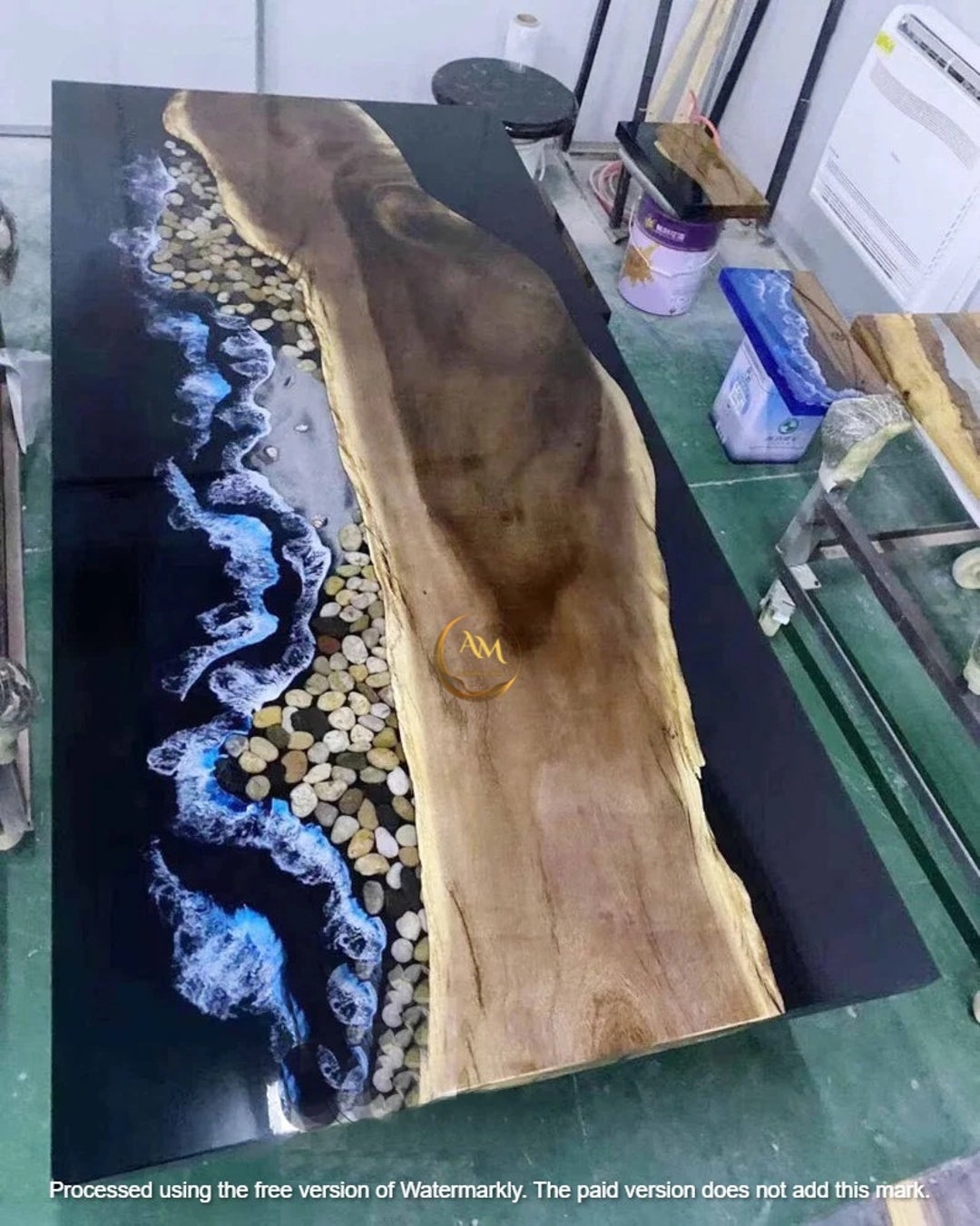 Epoxy Table Epoxy Resin River Table Natural Wood dining Etsy