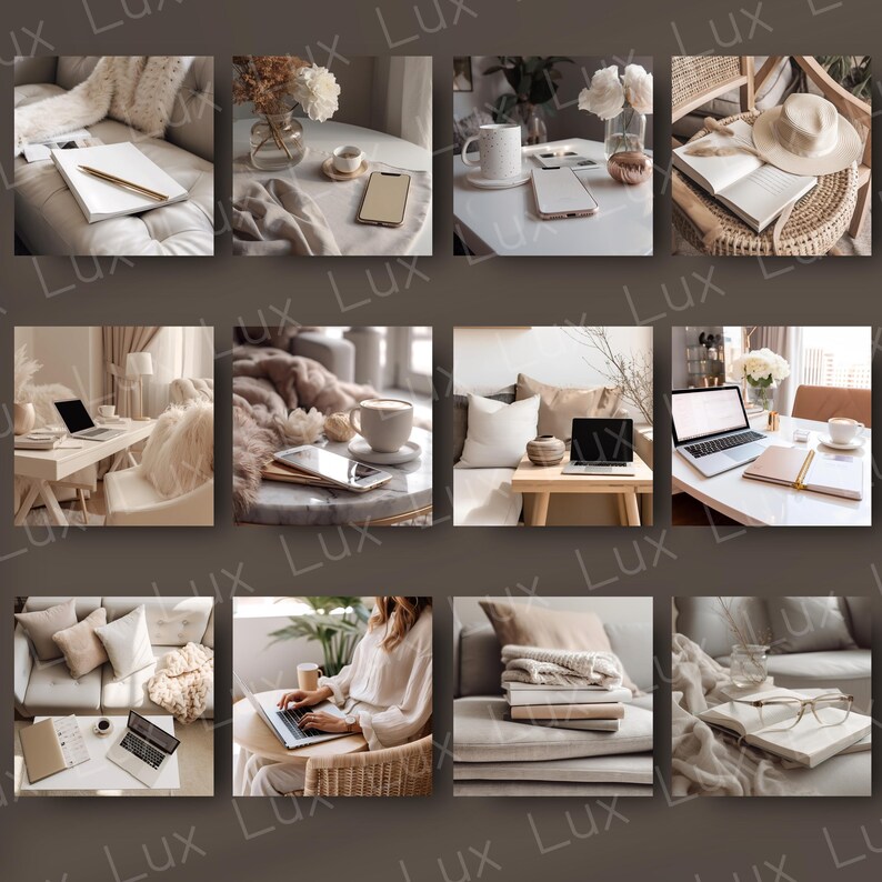 Neutral Aesthetic Lifestyle Stock Photos | Minimal Branding Images for Bloggers, Influencers & Social Media image 3