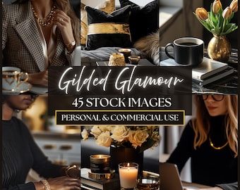 Gold Aesthetic Lifestyle Stock Photos | Luxury Branding Images for Bloggers, Influencers & Social Media