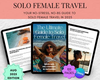 The Ultimate Guide to Solo Female Travel eBook | Master Resell Rights | Done For You | PLR Travel Blogger | Solo Travel Tips | PLR Travel