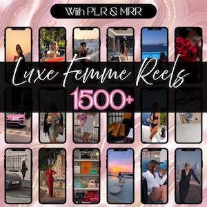 1500+ Luxury Rich Woman Reels for Instagram | Digital Marketing Videos | Master Resell Rights | MRR/PLR | Instagram Luxury | Luxe Reels