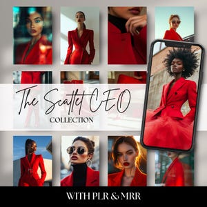 45 Scarlet CEO Luxury Stock Photos | Stock Photo Bundle | Social Media Photos | Digital Marketing | Aesthetic Photo | MRR | PLR