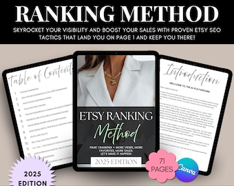Rank #1 on Etsy and Sell More Products | Etsy Shop Seller Help Selling Guide | How To Rank On Etsy | Shop Seller Handbook | Etsy Shop Guide