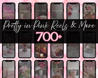 Pretty in Pink Instagram Content | Aesthetic Reels, Stories & Post Templates