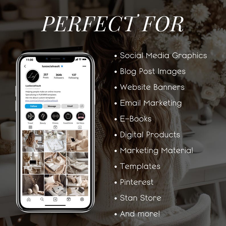 Neutral Aesthetic Lifestyle Stock Photos | Minimal Branding Images for Bloggers, Influencers & Social Media image 8