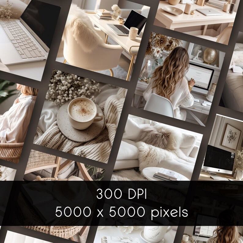 Neutral Aesthetic Lifestyle Stock Photos | Minimal Branding Images for Bloggers, Influencers & Social Media image 6