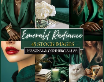Emerald Green Aesthetic Stock Photos | Luxury Lifestyle Branding Images for Bloggers, Influencers & Social Media