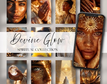 Spiritual Stock Photos | Spiritual Coach Template | Energy Healing Images | Spiritual Images | Sacred Social Media | Gold Aesthetics