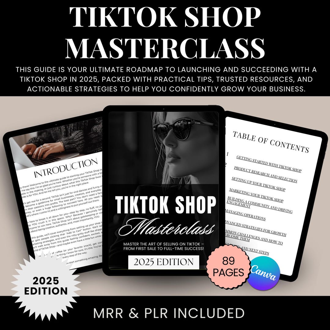Tiktok Shop Masterclass| 2025 Strategies | MRR | PLR | Done for You ...