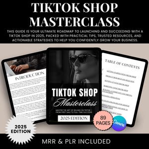 TikTok Shop Masterclass| 2025 Strategies | MRR | PLR | Done For You Guide | TikTok Shop Strategies | TikTok Shop | Make Money with TikTok