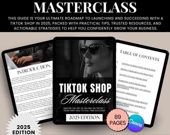 TikTok Shop Masterclass| 2025 Strategies | MRR | PLR | Done For You Guide | TikTok Shop Strategies | TikTok Shop | Make Money with TikTok