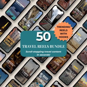 Travel Reels Bundle | Travel Content for Instagram & TikTok | Travel Destination Reels | Social Media Content | Travel Blogger Kit
