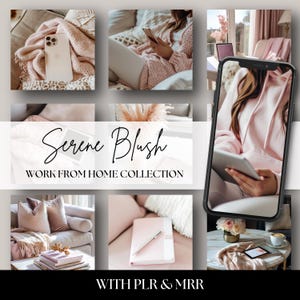 45 Blush Faceless Marketing Stock Images | Master Resell Rights | Faceless Stock Photo Bundle | Social Media Photos | Digital Marketing