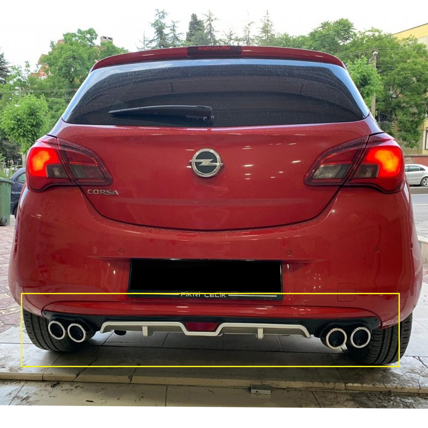 Opel Corsa D OPC Heckstoßstange Stoßstange Hinten schwarz Heck