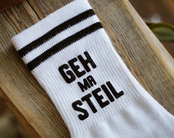 Volksfest, Kirwa oder Dultzeit perfekt zum        STEIL GEH        personalisierte Socken, verschiedene Schriftfarben,