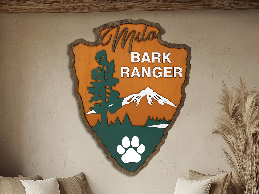 Personalized Bark Ranger Arrowhead Sign: Camping Welcome Decor - Etsy