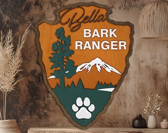Personalized Bark Ranger National Park Arrowhead Sign
