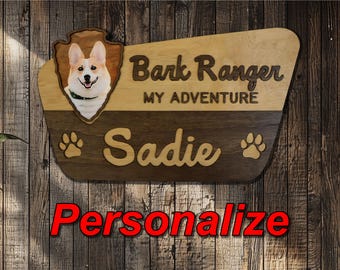 Personalized Bark Ranger Pet Sign: National Park Service Welcome Sign