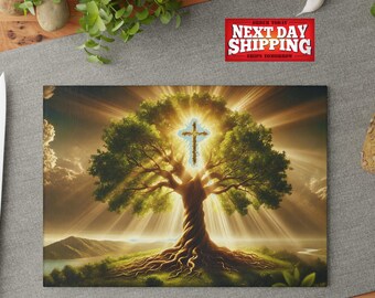 Tree of Life Christian Glass Charcuterie Board Cutting Board Wedding Gift engagement gift  Chopping Board Housewarming Gift Anniversary Gift