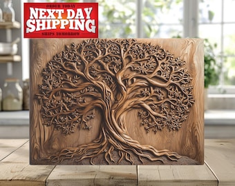 Tree of Life Glass Cutting Board: Art Charcuterie Board Gift