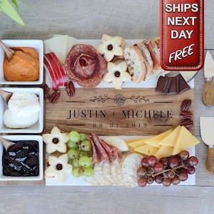 Charcuterie Board Personalized Cheese Cutting Board Wedding Gift for Couples Anniversary Gift Housewarming Gift New Home Kitchen Decor Gift