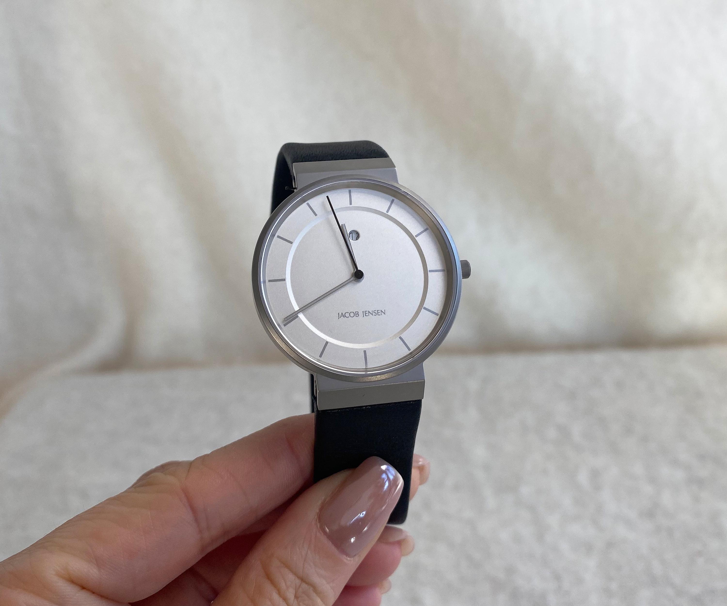Jacob Jensen Dimension 881 Watch | Men's Minimalist Design | Black Steel Modern