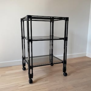 Bar, barwagen, keukenwagen, eigentijdse keukentrolley | metaal glas modern | tv-tafel | Italiaans ontwerp