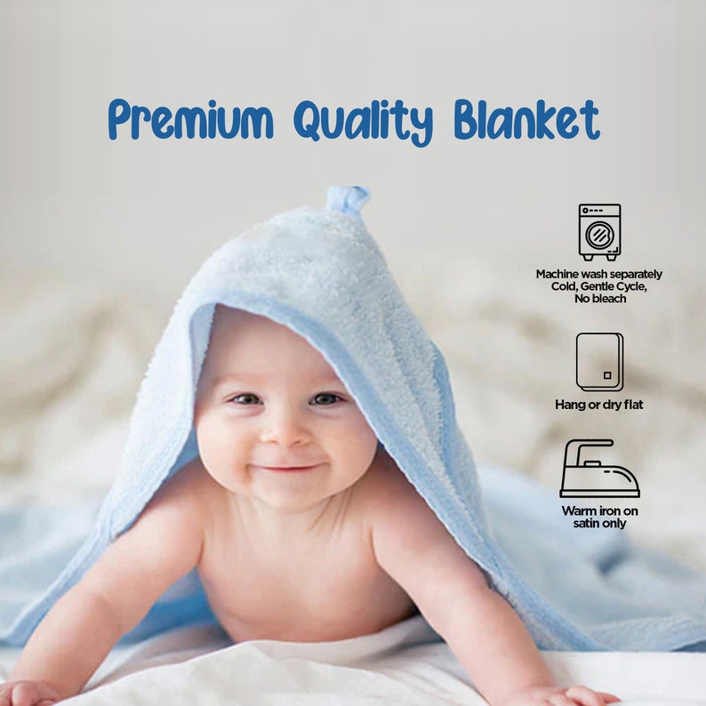 Personalized Baby Blanket With Satin Trim, Personalized Embroidery