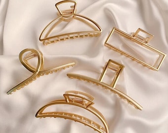 Minimalist Gold Hair Claws Hair Clips Accessories