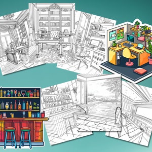 100+ Home Interior Coloring Pages, Interior Design Coloring Sheets ...