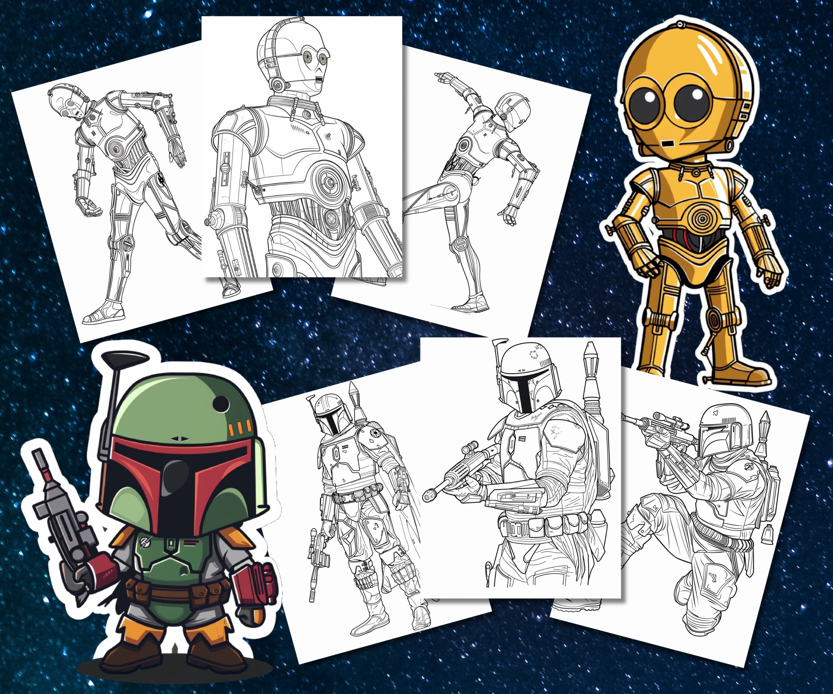 Star Wars Coloring Pages, 100+ Coloring Sheets, Star Wars Characters ...
